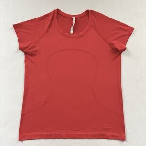 Lululemon Women Carnation Solid Red Swiftly Tech 2.0 Short Sleeve Crew Shirt 16